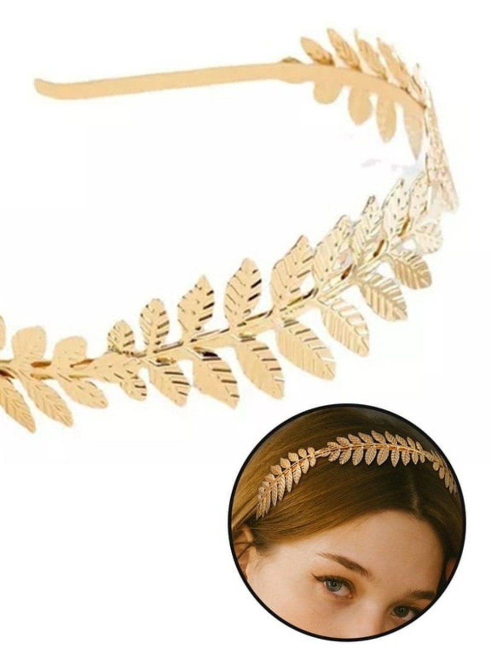 Greek Goddess Golden Laurel Metal Leaf Crown Headband The Odissey Greek Costume